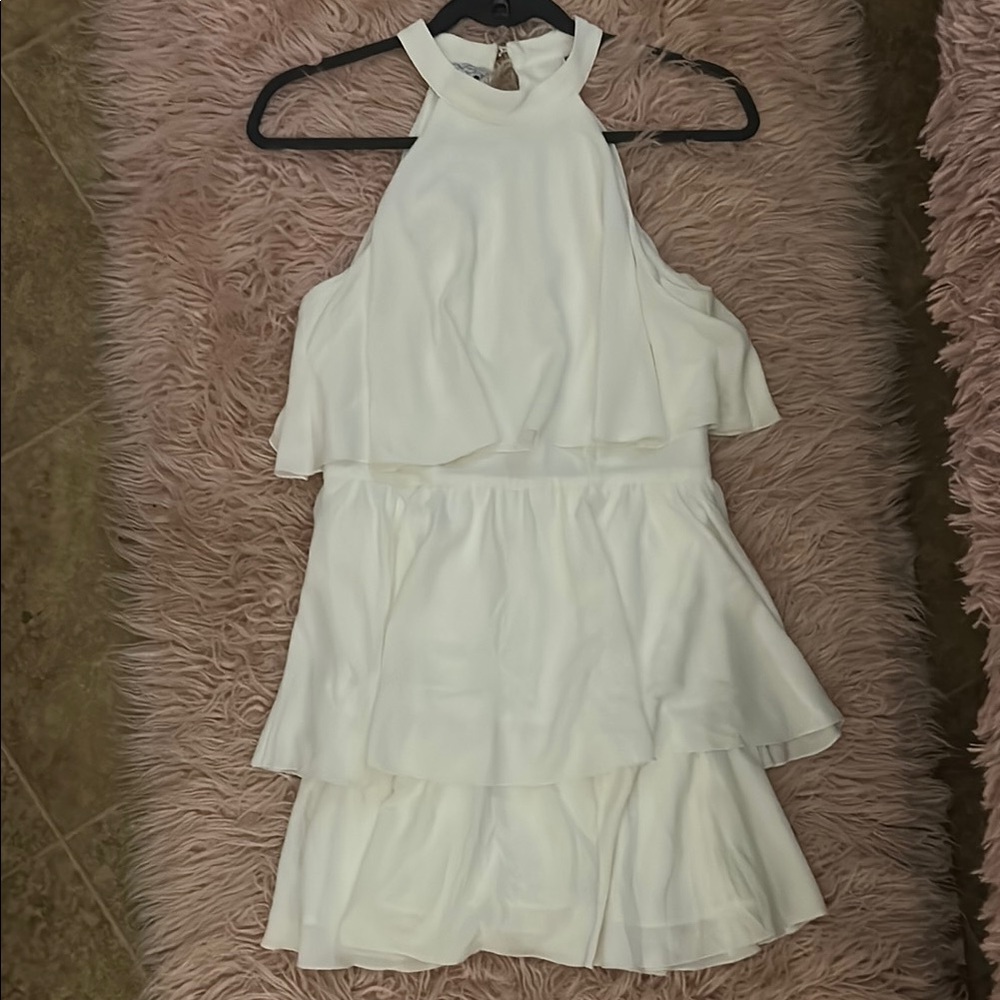 Elegant White Halter Dress